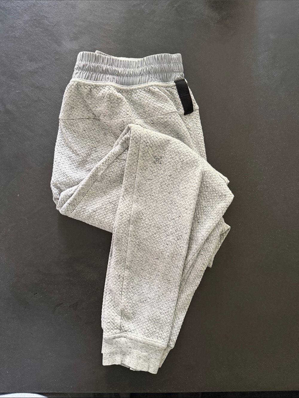 Lululemon Quilted Gray Knit Jogger Pants